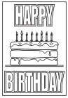 Free birthday card template #Birthday Cake 0003