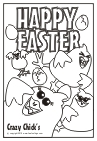 Easter Crazy Chicks card template #Easter 0001