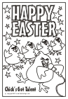 Easter Chicks Got Talent card template #Easter 0003