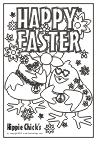 Easter Hippie Chicks card template #Easter 0004