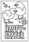 Happy Easter Chicks card template #Easter 0011