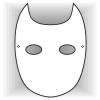 Horned face mask template #001005