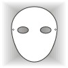 Oval face mask template #001006