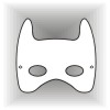 Batman half face mask template #002002