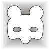 Mouse ears half face mask template #002003