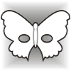 Butterfly half face mask template #002009