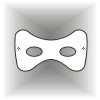 Plain eye mask template #003001