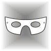Plain eye mask template #003005
