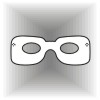 Glasses eye mask template #003008
