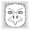 Bird face mask template #004007