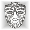 Fire Queen mask template #006006