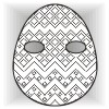 Easter Egg face mask template #008001