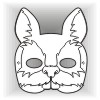 Easter Bunny mask template #008002