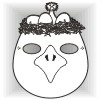 Bird Brain mask template #008005