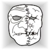 Stitched Face Halloween mask template #009005
