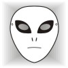 Roswell Alien face mask template #010003