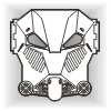 Robot 1 face mask template #011001