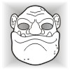 Troll Halloween mask template #012002