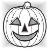 Pumpkin Halloween mask template #013006
