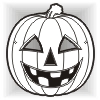 Pumpkin smile Halloween mask template #013007