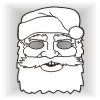 Father Christmas face mask template #014001