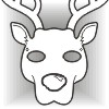 Reindeer Rudolf mask template #014003
